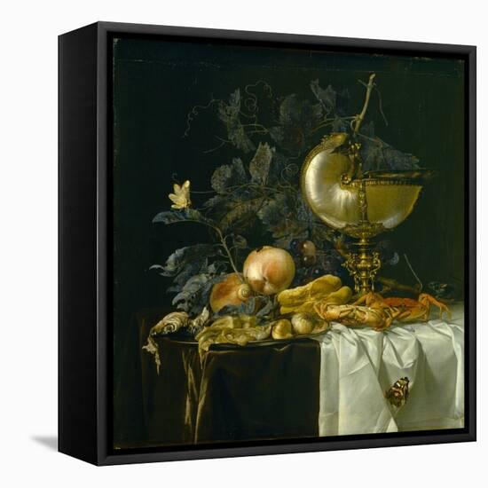 Still-Life with Nautilus Cup-Willem van Aelst-Framed Premier Image Canvas