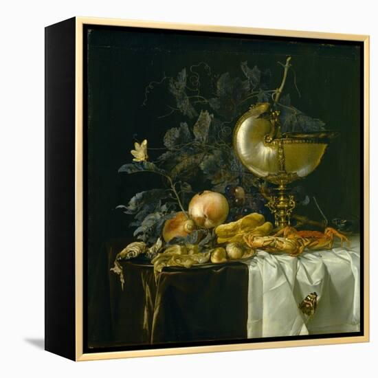 Still-Life with Nautilus Cup-Willem van Aelst-Framed Premier Image Canvas