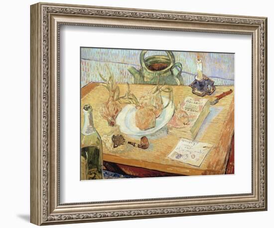 Still Life with Onions, 1889-Vincent van Gogh-Framed Giclee Print