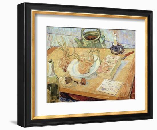 Still Life with Onions, 1889-Vincent van Gogh-Framed Giclee Print