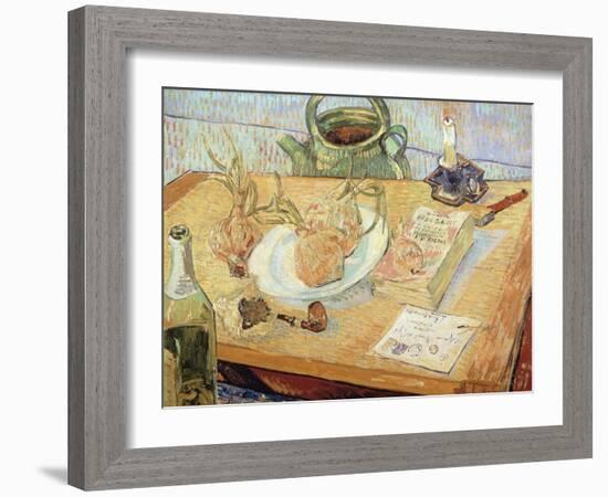 Still Life with Onions, 1889-Vincent van Gogh-Framed Giclee Print