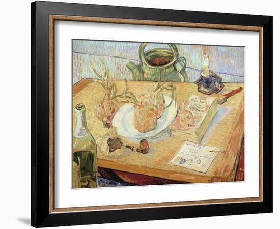 Still Life with Onions, 1889-Vincent van Gogh-Framed Giclee Print