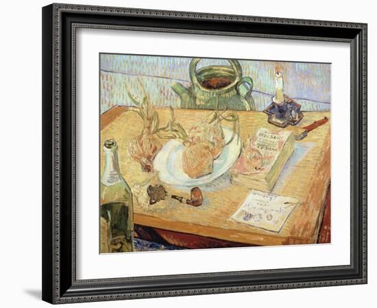 Still Life with Onions, 1889-Vincent van Gogh-Framed Giclee Print