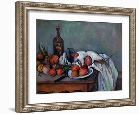 Still Life with Onions, 1895-Paul Cézanne-Framed Giclee Print