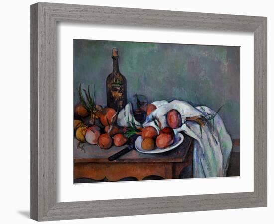 Still Life with Onions, 1895-Paul Cézanne-Framed Giclee Print