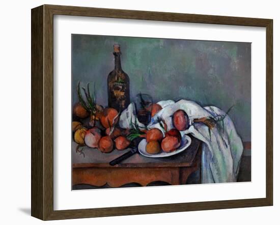 Still Life with Onions, 1895-Paul Cézanne-Framed Giclee Print