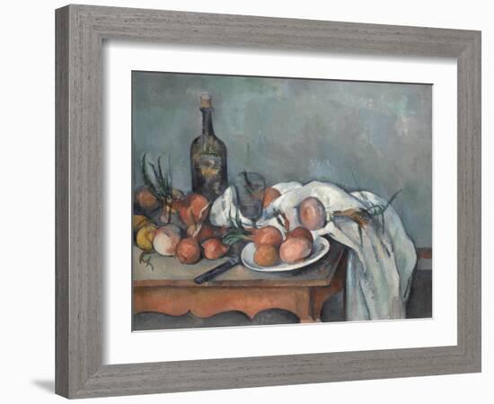 Still Life with Onions, 1896-1898-Paul Cézanne-Framed Giclee Print