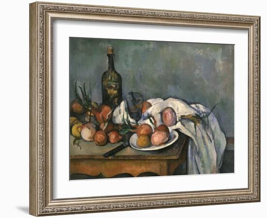 Still-Life with Onions, c.1895-Paul Cézanne-Framed Giclee Print