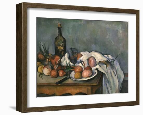 Still-Life with Onions, c.1895-Paul Cézanne-Framed Giclee Print