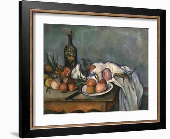 Still-Life with Onions, c.1895-Paul Cézanne-Framed Giclee Print