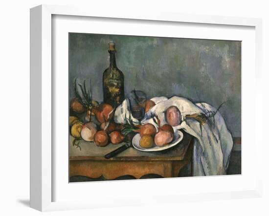 Still-Life with Onions, c.1895-Paul Cézanne-Framed Giclee Print