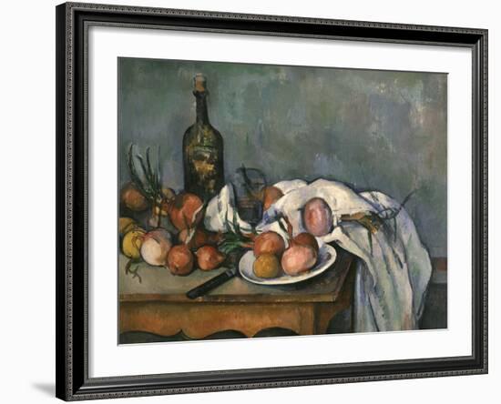 Still-Life with Onions, c.1895-Paul Cézanne-Framed Giclee Print