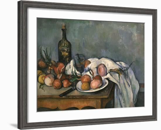 Still-Life with Onions, c.1895-Paul Cézanne-Framed Giclee Print