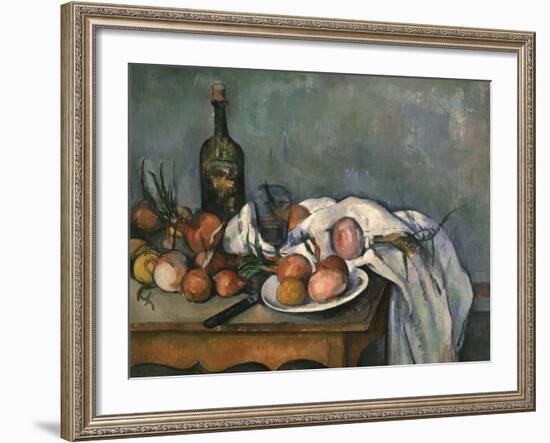 Still-Life with Onions, c.1895-Paul Cézanne-Framed Giclee Print