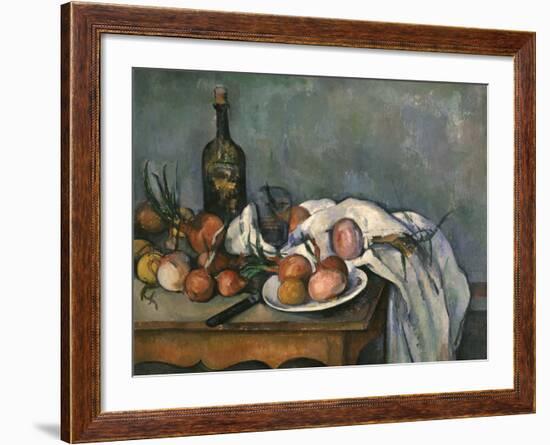 Still-Life with Onions, c.1895-Paul Cézanne-Framed Giclee Print