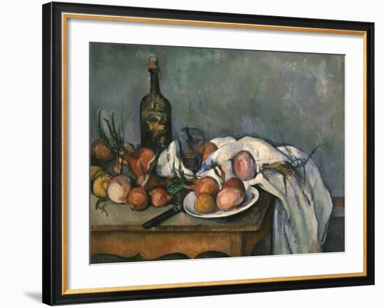 Still-Life with Onions, c.1895-Paul Cézanne-Framed Giclee Print