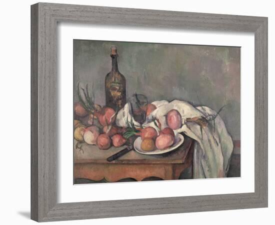 Still Life with Onions, circa 1895-Paul Cézanne-Framed Giclee Print