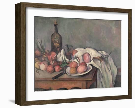 Still Life with Onions, circa 1895-Paul Cézanne-Framed Giclee Print