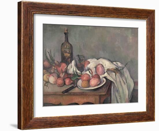 Still Life with Onions, circa 1895-Paul Cézanne-Framed Giclee Print