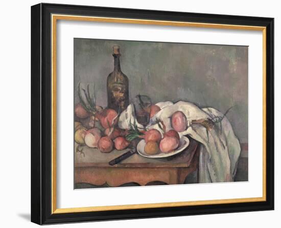 Still Life with Onions, circa 1895-Paul Cézanne-Framed Giclee Print