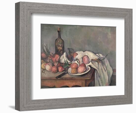 Still Life with Onions, circa 1895-Paul Cézanne-Framed Giclee Print