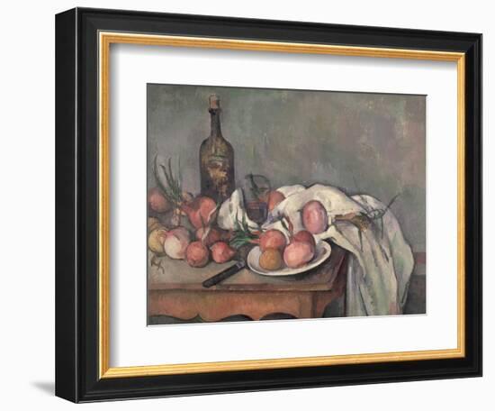 Still Life with Onions, circa 1895-Paul Cézanne-Framed Giclee Print