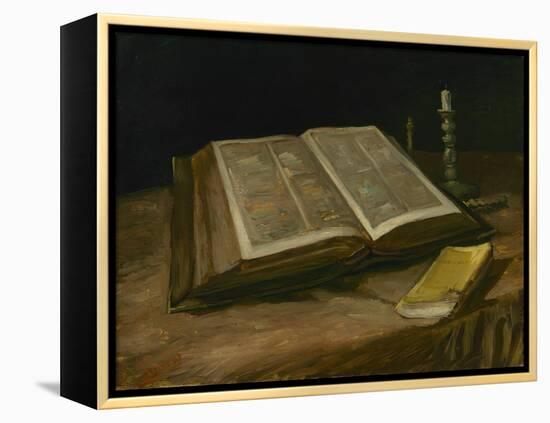 Still Life with Open Bible, 1885-Vincent van Gogh-Framed Premier Image Canvas