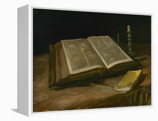 Still Life with Open Bible, 1885-Vincent van Gogh-Framed Premier Image Canvas