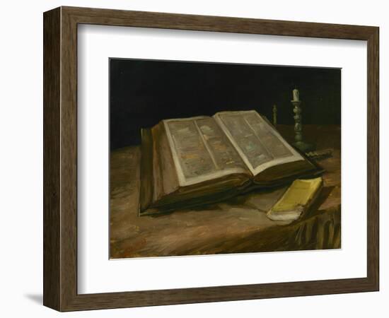 Still Life with Open Bible, 1885-Vincent van Gogh-Framed Giclee Print