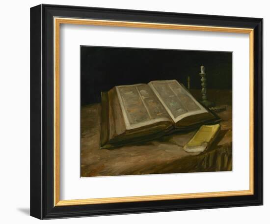 Still Life with Open Bible, 1885-Vincent van Gogh-Framed Giclee Print