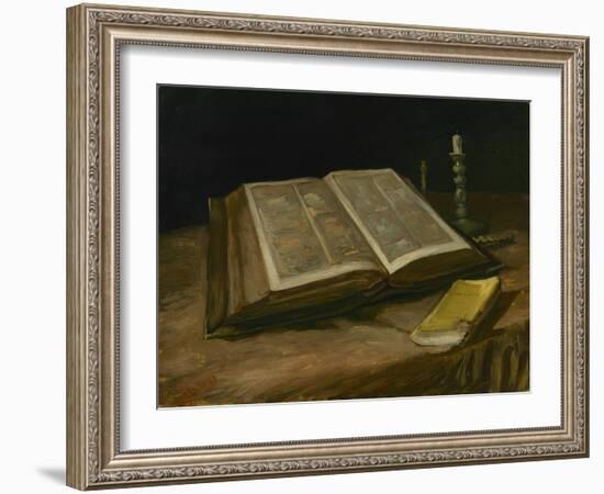 Still Life with Open Bible, 1885-Vincent van Gogh-Framed Giclee Print