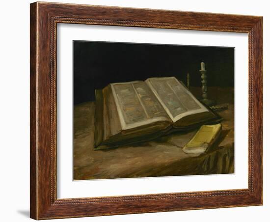 Still Life with Open Bible, 1885-Vincent van Gogh-Framed Giclee Print