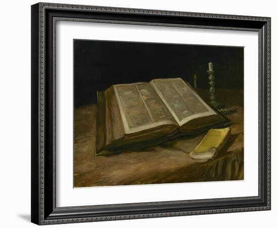 Still Life with Open Bible, 1885-Vincent van Gogh-Framed Giclee Print