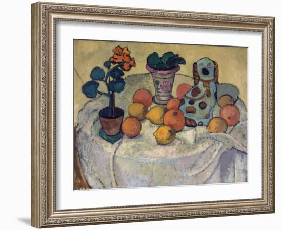 Still life with oranges and stoneware dog. 1907-Paula Modersohn-Becker-Framed Giclee Print