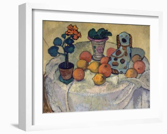 Still life with oranges and stoneware dog. 1907-Paula Modersohn-Becker-Framed Giclee Print