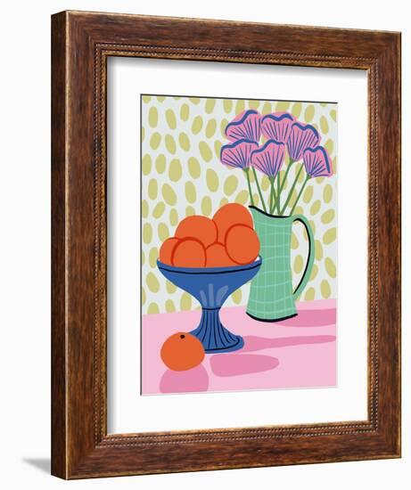 Still Life with Oranges-Tara Reed-Framed Art Print