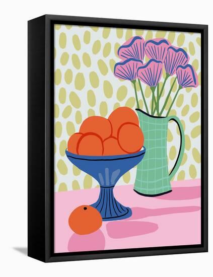 Still Life with Oranges-Tara Reed-Framed Stretched Canvas