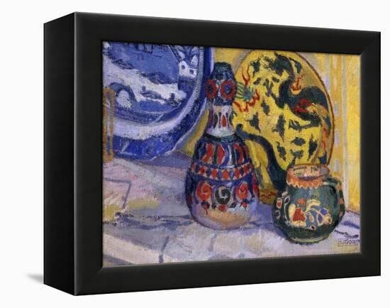 Still Life with Oriental Figures-Spencer Frederick Gore-Framed Premier Image Canvas