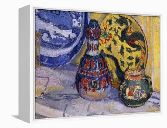 Still Life with Oriental Figures-Spencer Frederick Gore-Framed Premier Image Canvas