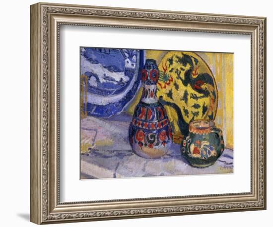 Still Life with Oriental Figures-Spencer Frederick Gore-Framed Giclee Print