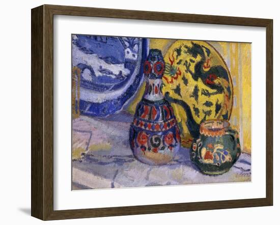 Still Life with Oriental Figures-Spencer Frederick Gore-Framed Giclee Print