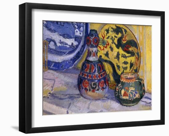 Still Life with Oriental Figures-Spencer Frederick Gore-Framed Giclee Print