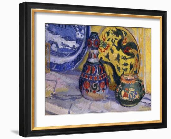 Still Life with Oriental Figures-Spencer Frederick Gore-Framed Giclee Print