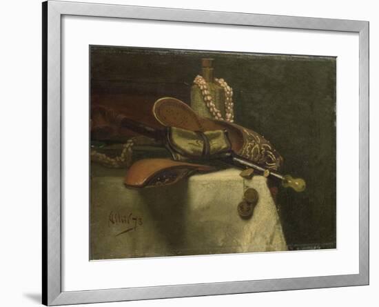 Still Life with Oriental Slippers-August Allebe-Framed Art Print