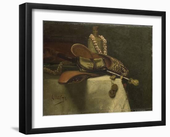 Still Life with Oriental Slippers-August Allebe-Framed Art Print