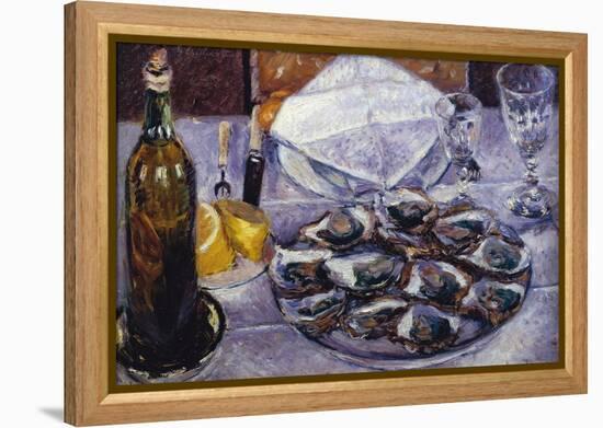 Still Life with Oysters, 1881-Gustave Caillebotte-Framed Premier Image Canvas