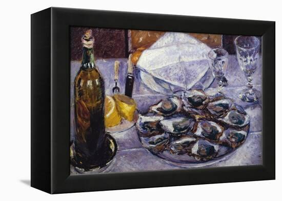 Still Life with Oysters, 1881-Gustave Caillebotte-Framed Premier Image Canvas