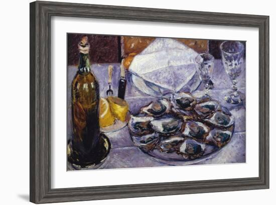 Still Life with Oysters, 1881-Gustave Caillebotte-Framed Giclee Print