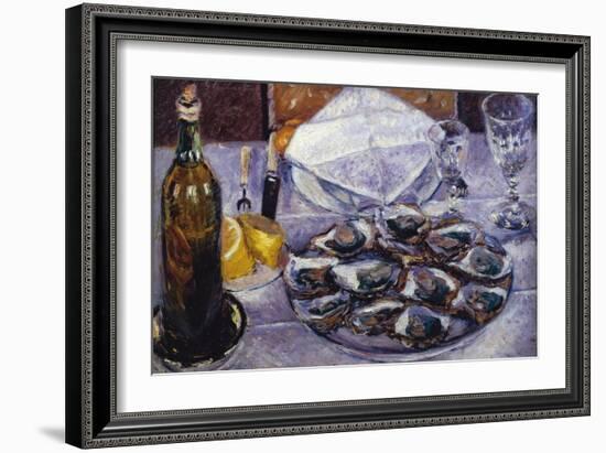 Still Life with Oysters, 1881-Gustave Caillebotte-Framed Giclee Print