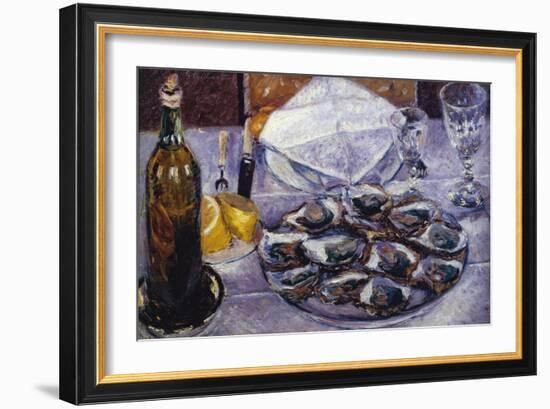 Still Life with Oysters, 1881-Gustave Caillebotte-Framed Giclee Print